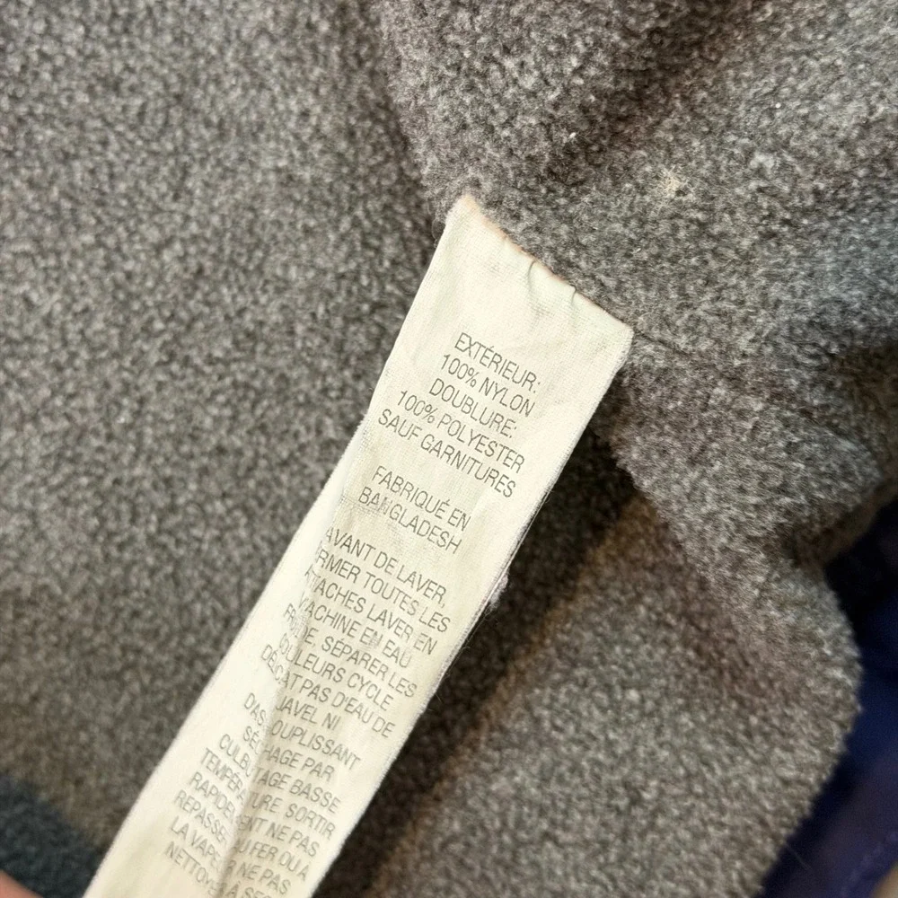 L.L. Bean Full Zip Fleece‎ Lined Vest Womens Large Blue Excellent 228950
